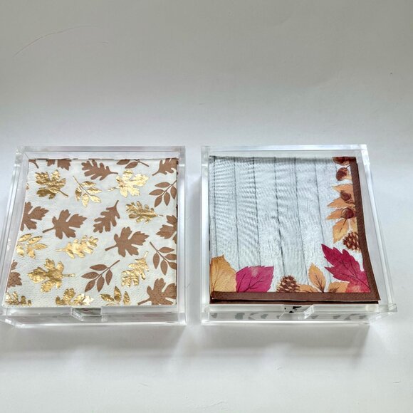 Acrylic Napkin Holder for Cocktail/Beverage Napkins, holds 40+ napkins - Picture 3 of 13